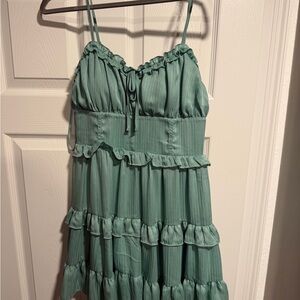 Wild Fable Teal Ruffled Dress